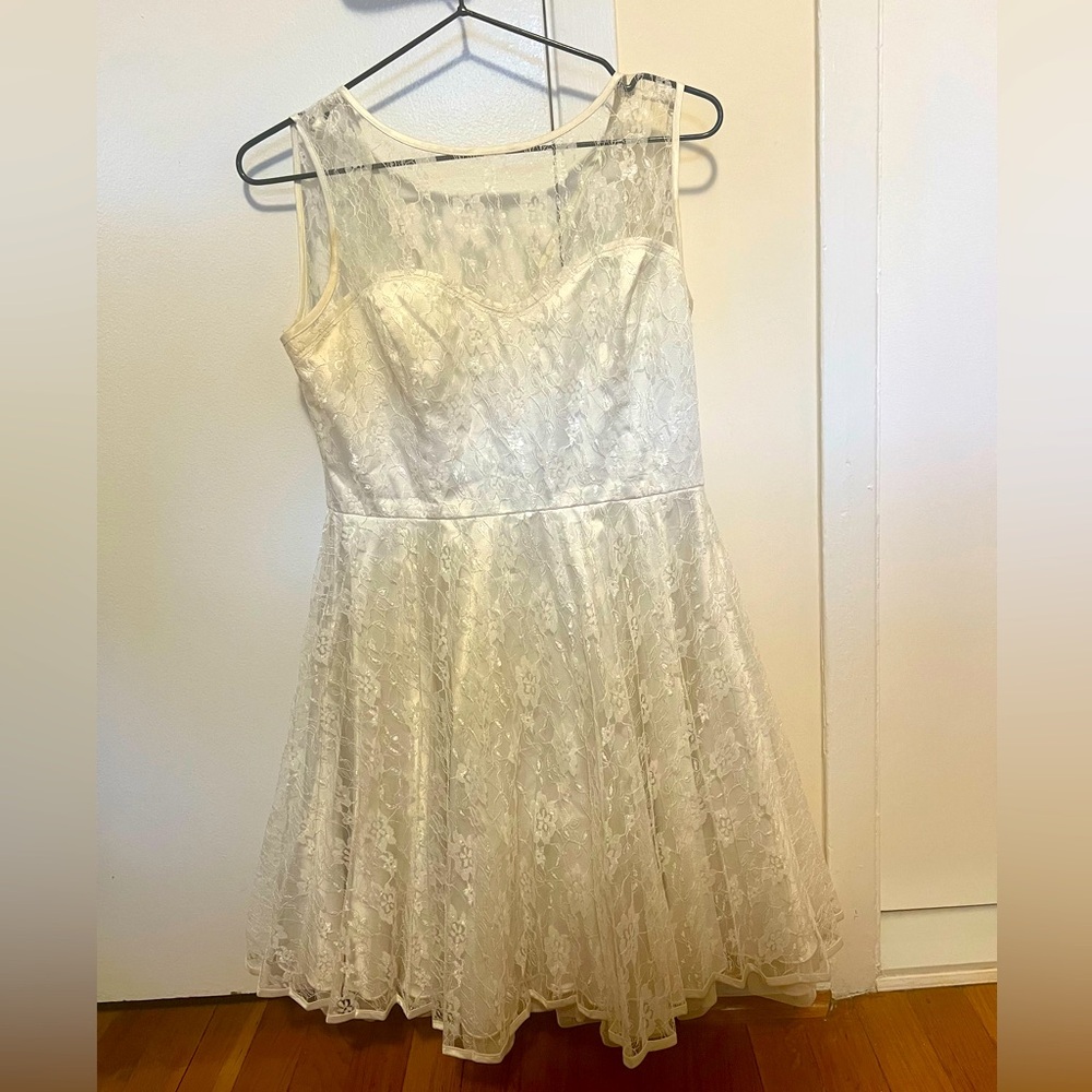 white dress with lace